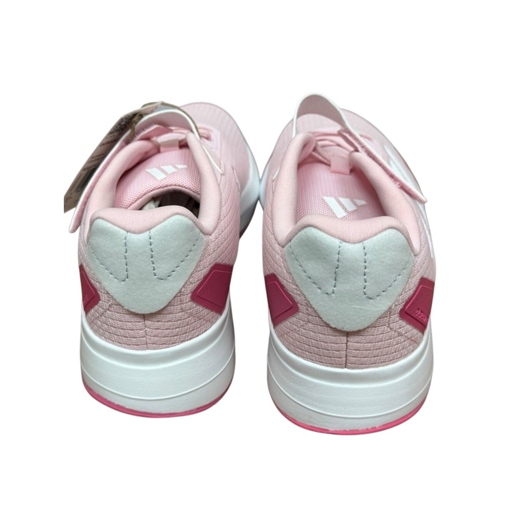 Adidas size 6 Kids / 7 women's pink and white Lightweight running Sneaker - Picture 3 of 5